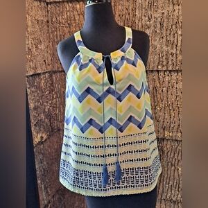 JADE Melody Tam Sleeveless Blouse, Size SMALL